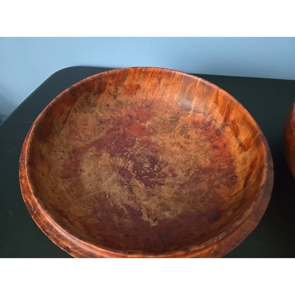 Bhutanese Burl Dhapa Wooden Bowl‎ Maple Wood Handmade Luxury